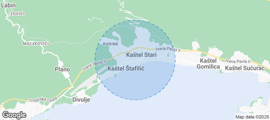 Kaštel Novi Airbnb map